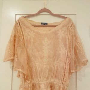 Peach Lace Boho Top
